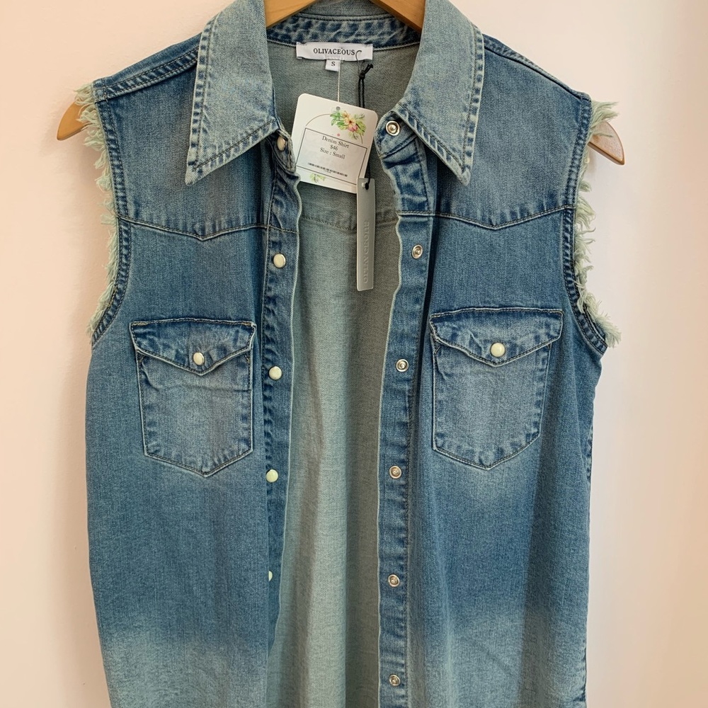 OLIVACEOUS Denim Shirt